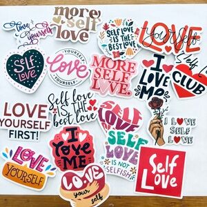18 pcs Self Love Sticker Set, NWT